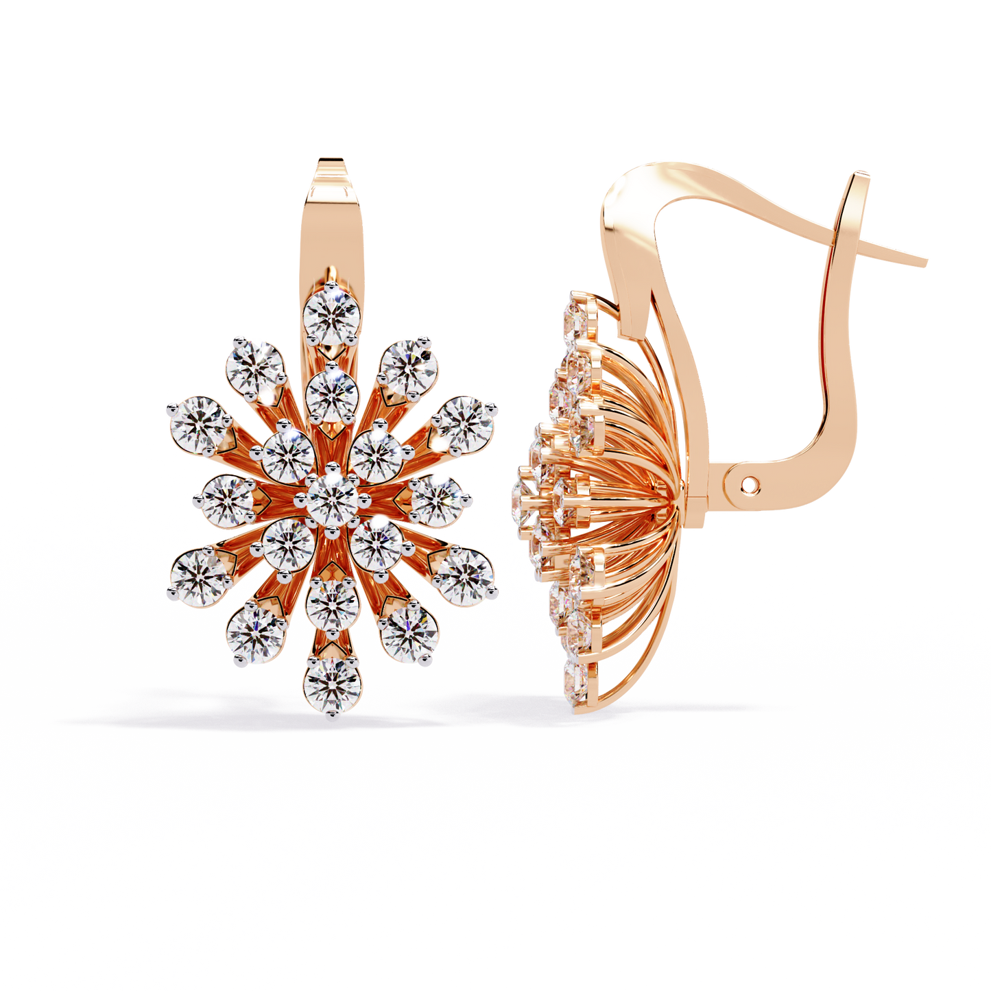 Astra Bloom Diamond Stud Earrings
