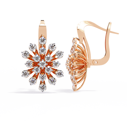 Astra Bloom Diamond Stud Earrings