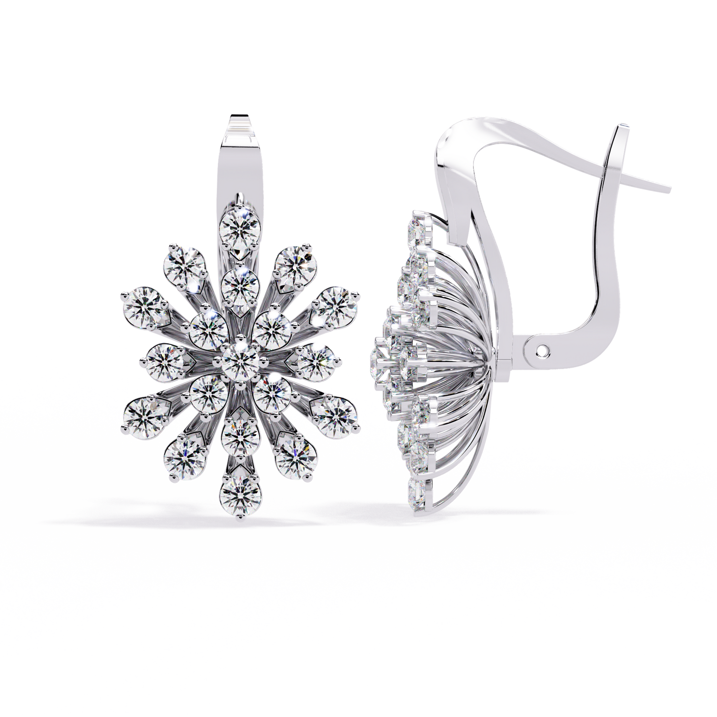 Astra Bloom Diamond Stud Earrings