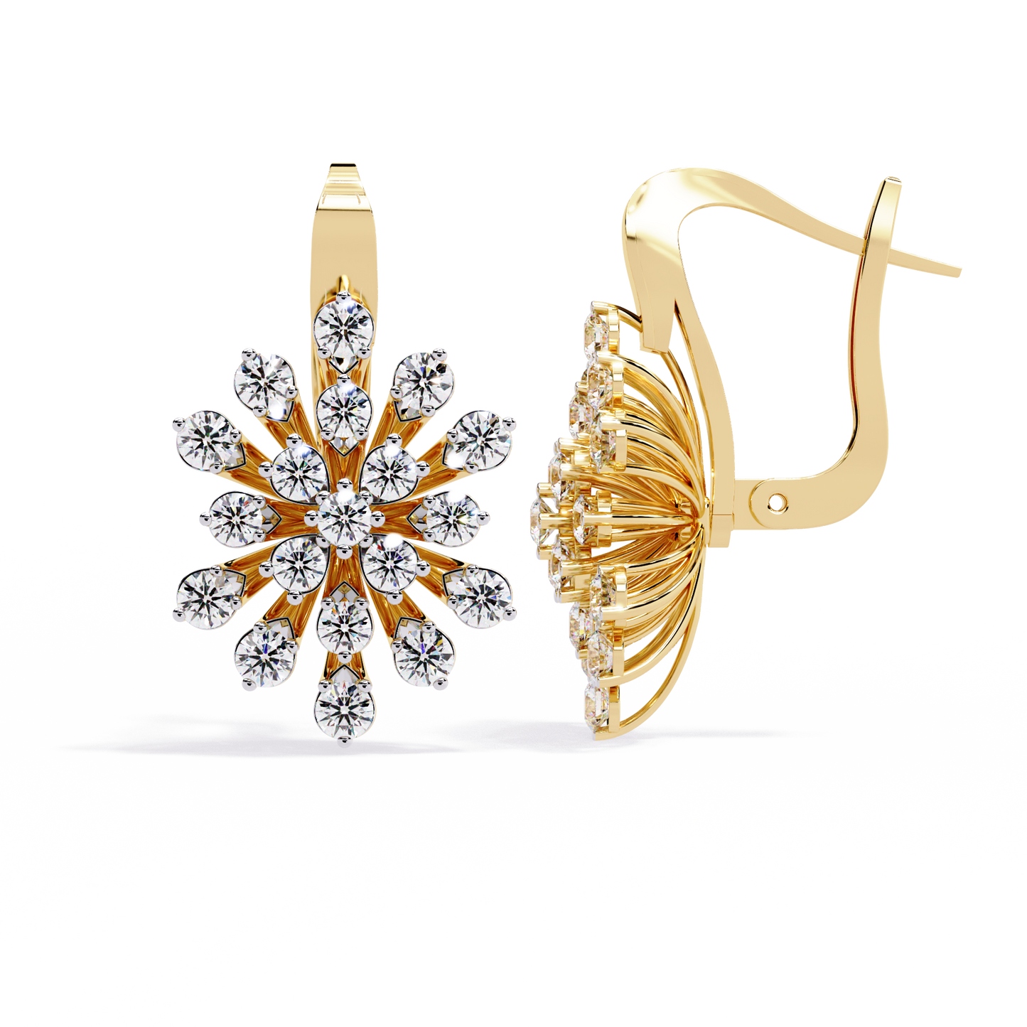 Astra Bloom Diamond Stud Earrings
