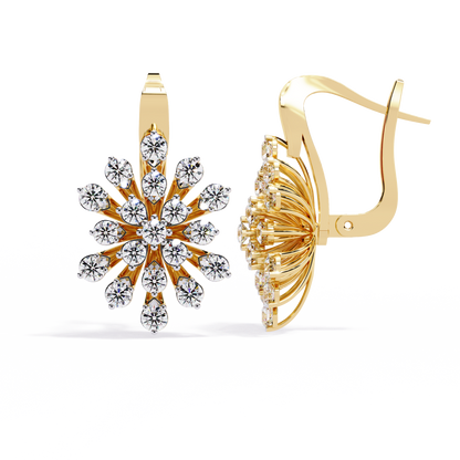 Astra Bloom Diamond Stud Earrings
