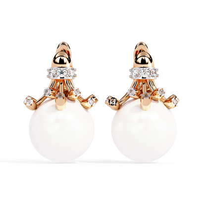 Celeste Pearl Crown Earrings