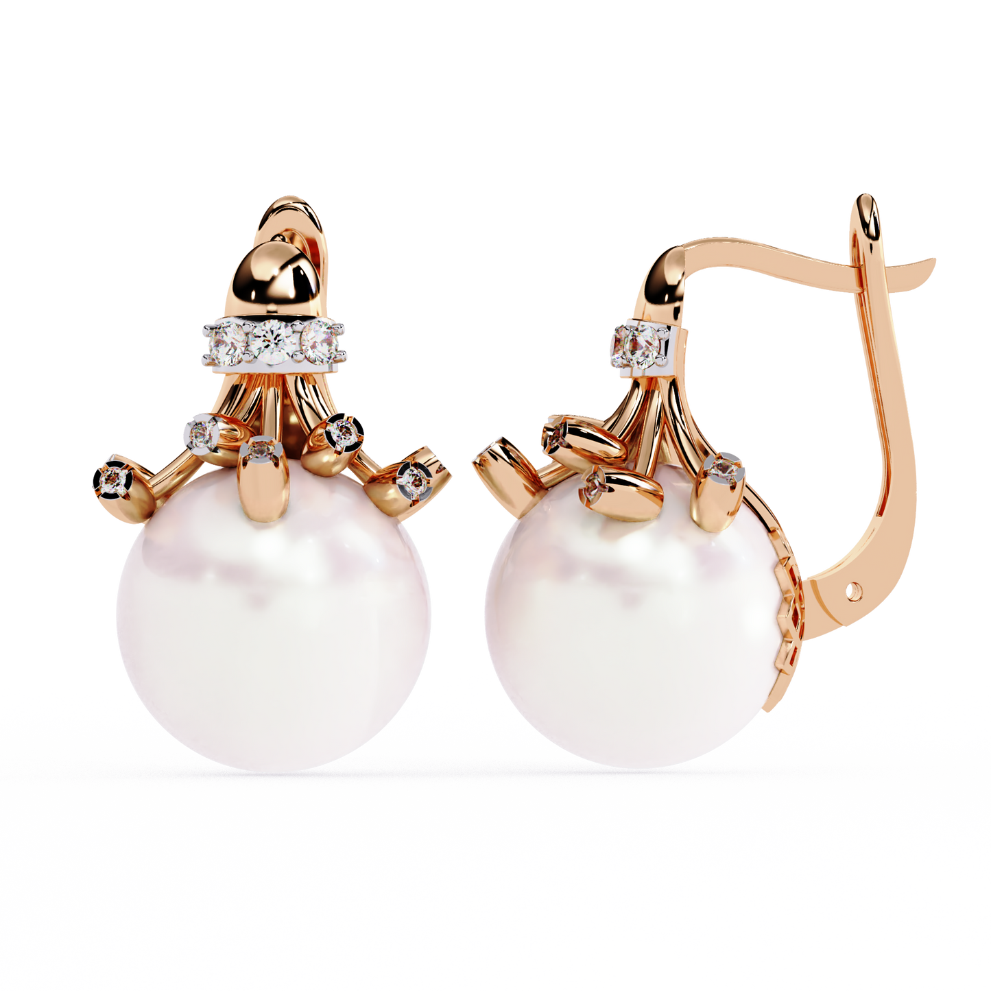 Celeste Pearl Crown Earrings