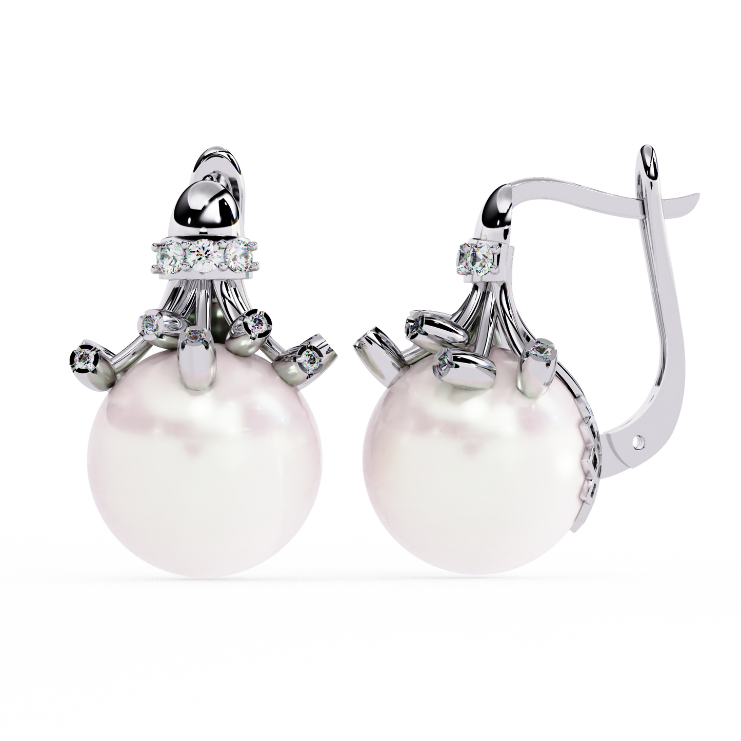 Celeste Pearl Crown Earrings