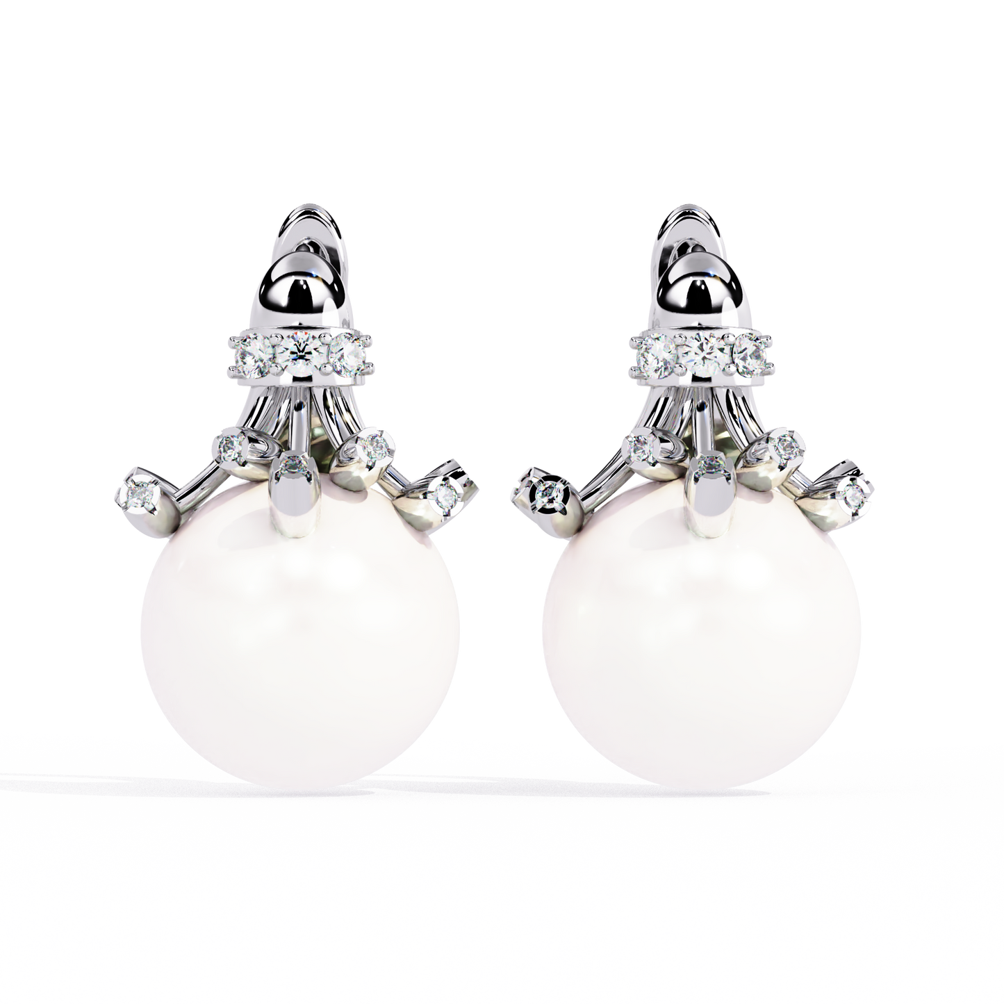 Celeste Pearl Crown Earrings