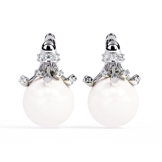 Celeste Pearl Crown Earrings
