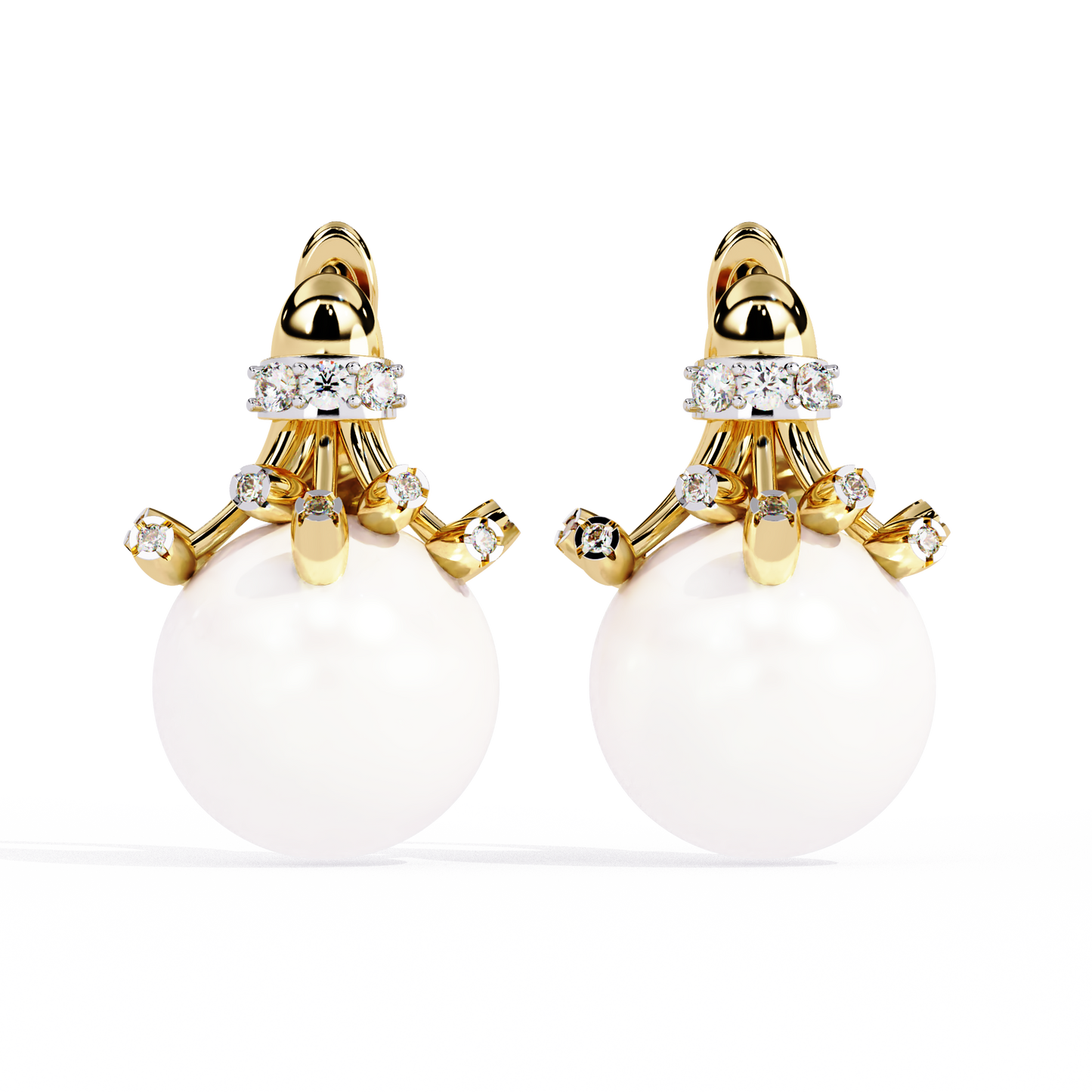 Celeste Pearl Crown Earrings
