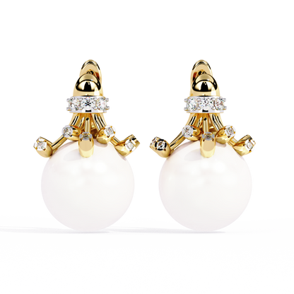 Celeste Pearl Crown Earrings