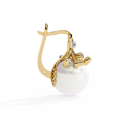 Celeste Pearl Crown Earrings