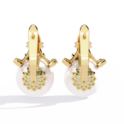 Celeste Pearl Crown Earrings