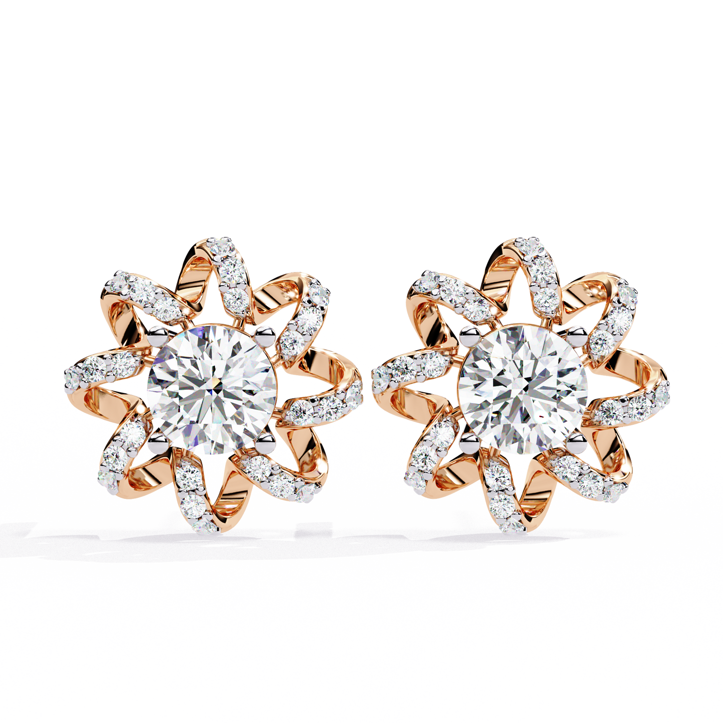 Heliora Floral Diamond Earrings
