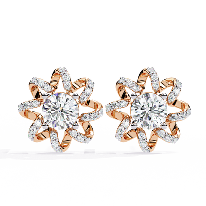 Heliora Floral Diamond Earrings