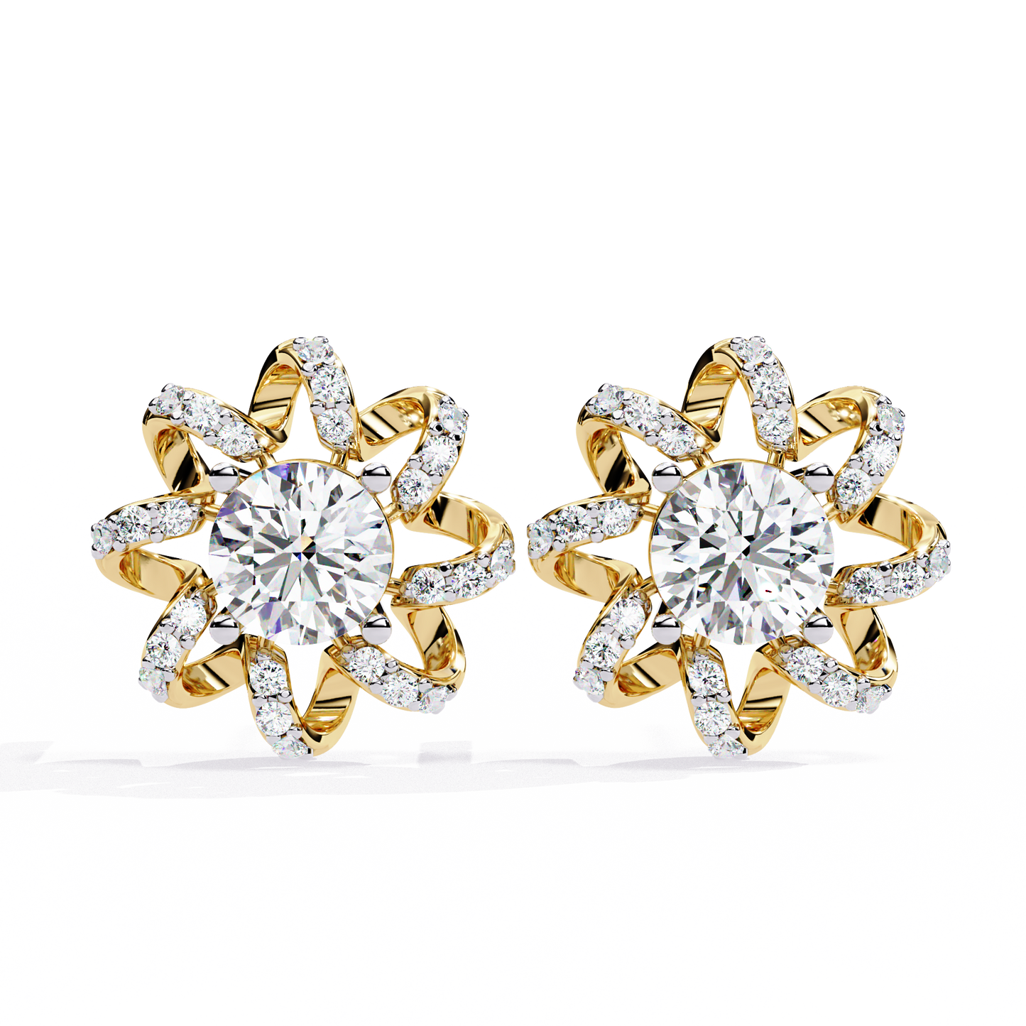 Heliora Floral Diamond Earrings