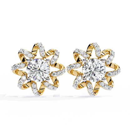 Heliora Floral Diamond Earrings