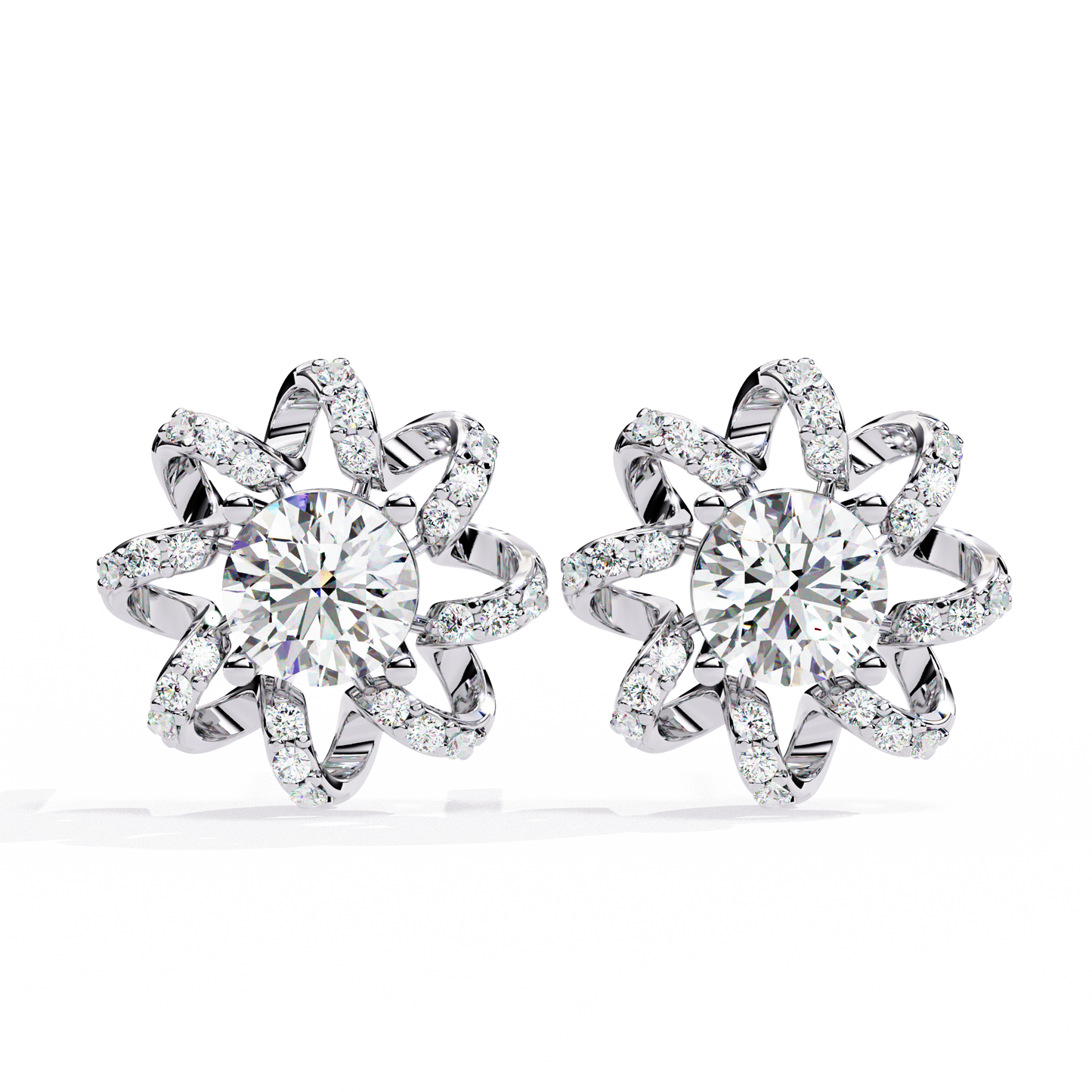 Heliora Floral Diamond Earrings