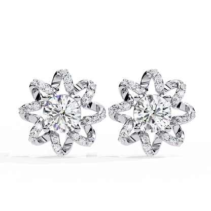 Heliora Floral Diamond Earrings