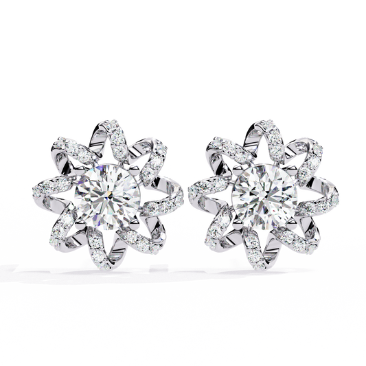 Heliora Floral Diamond Earrings