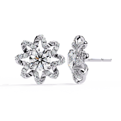 Heliora Floral Diamond Earrings