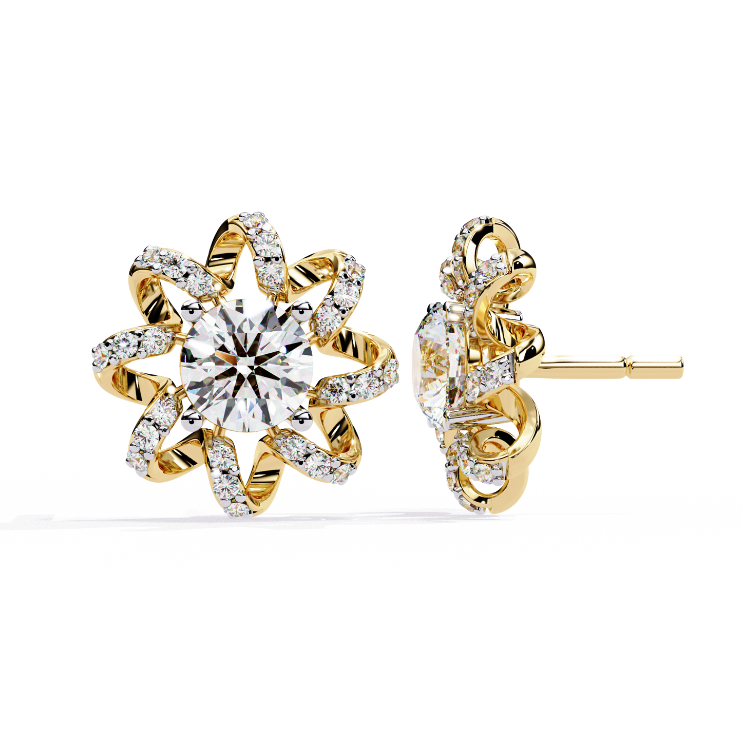 Heliora Floral Diamond Earrings
