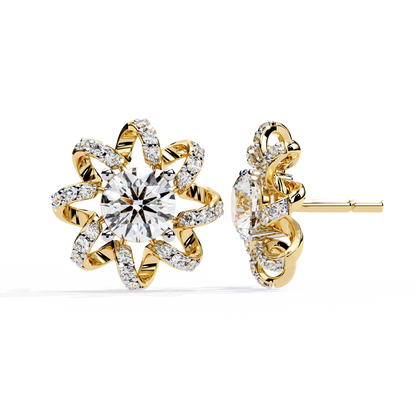 Heliora Floral Diamond Earrings