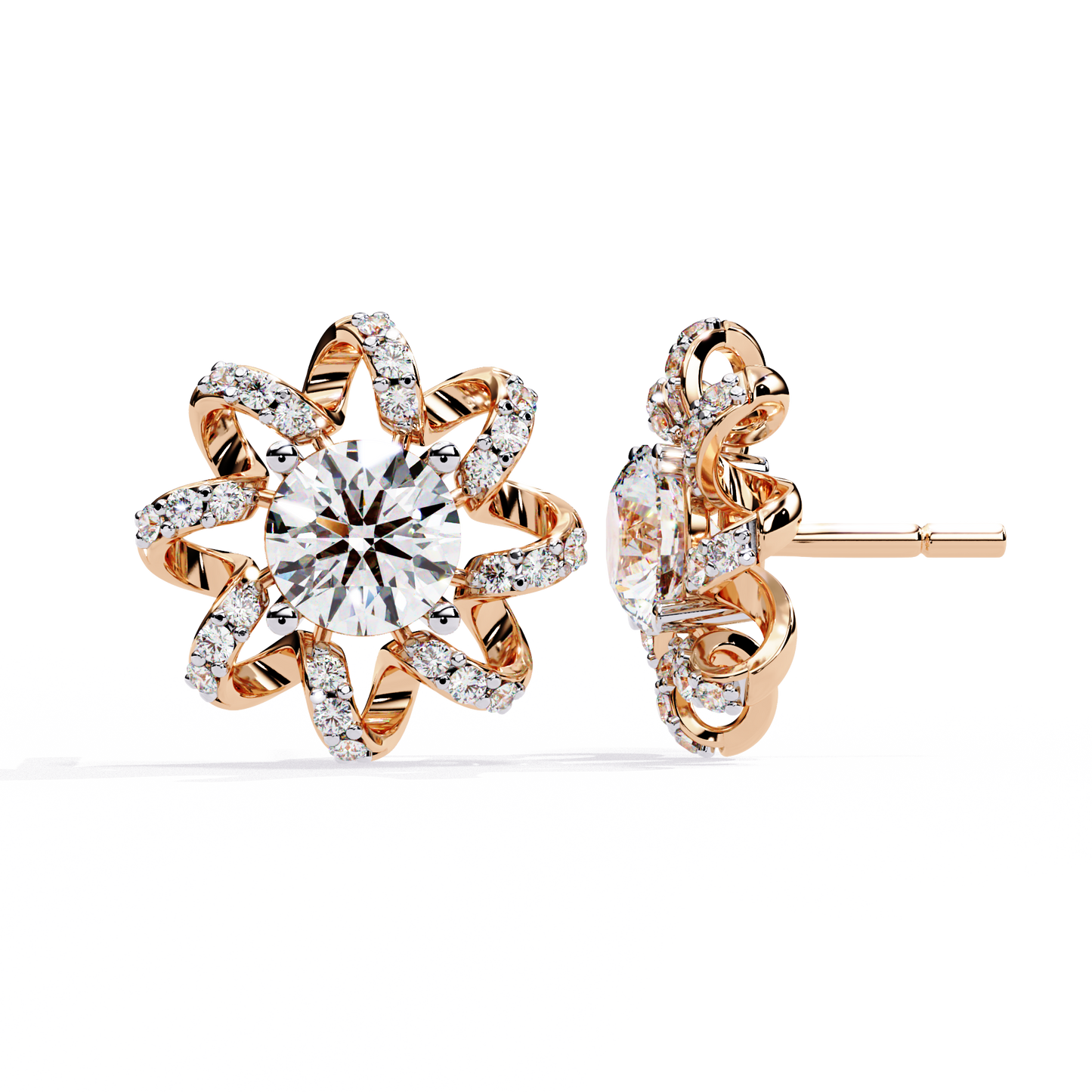 Heliora Floral Diamond Earrings