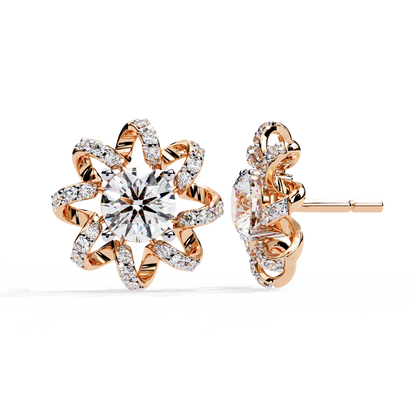 Heliora Floral Diamond Earrings