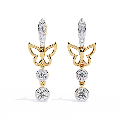 Enchanted Flutter Diamond Drop Earrings