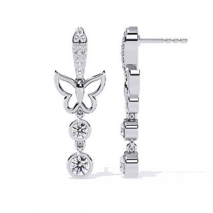 Enchanted Flutter Diamond Drop Earrings