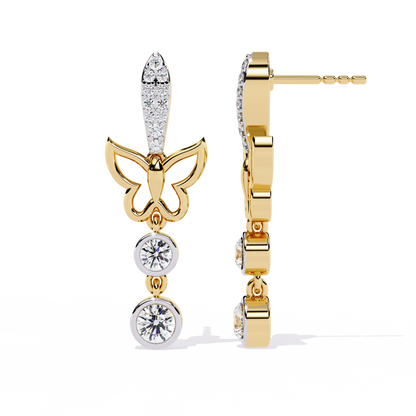 Enchanted Flutter Diamond Drop Earrings