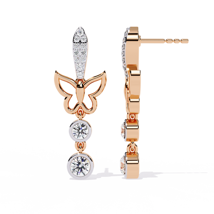 Enchanted Flutter Diamond Drop Earrings