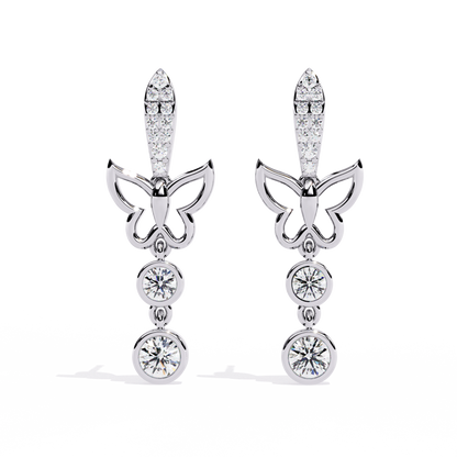 Enchanted Flutter Diamond Drop Earrings