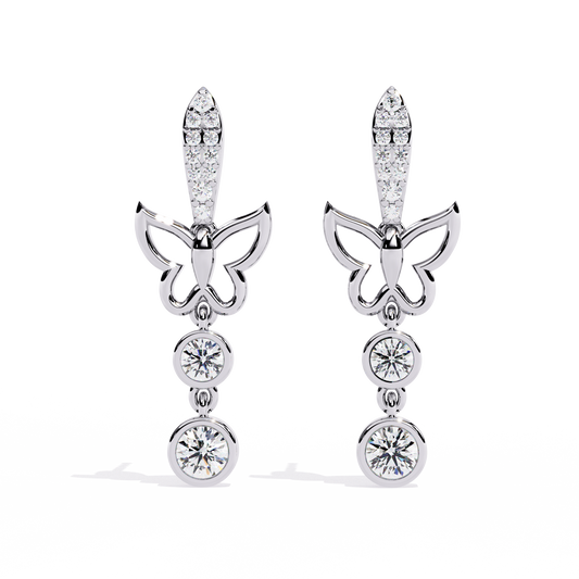 Enchanted Flutter Diamond Drop Earrings