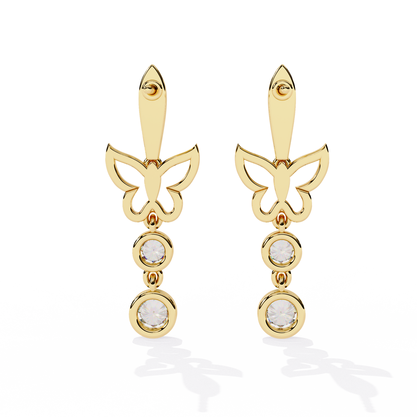 Enchanted Flutter Diamond Drop Earrings