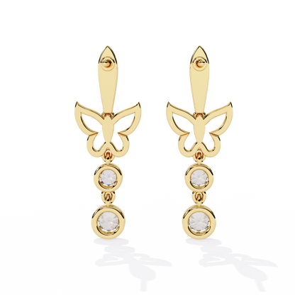 Enchanted Flutter Diamond Drop Earrings