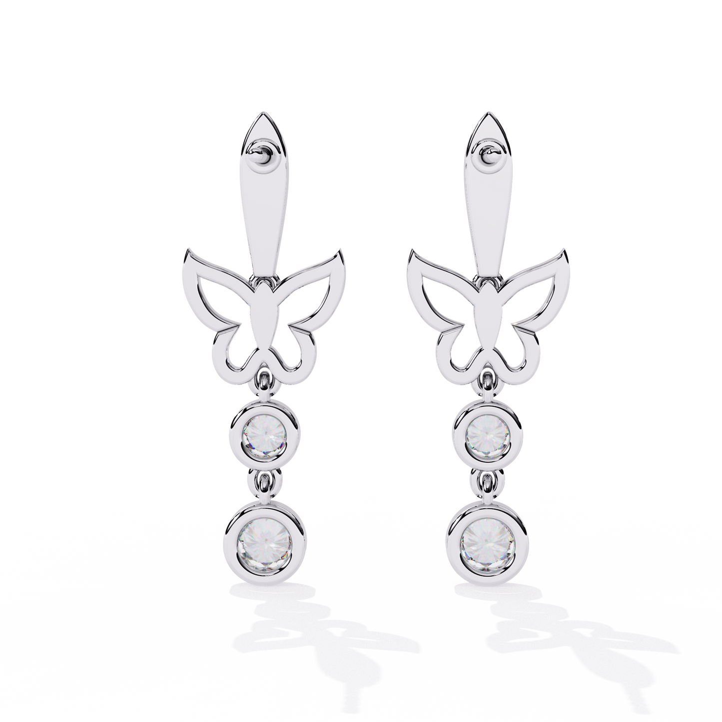 Enchanted Flutter Diamond Drop Earrings