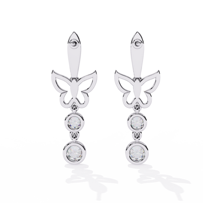 Enchanted Flutter Diamond Drop Earrings