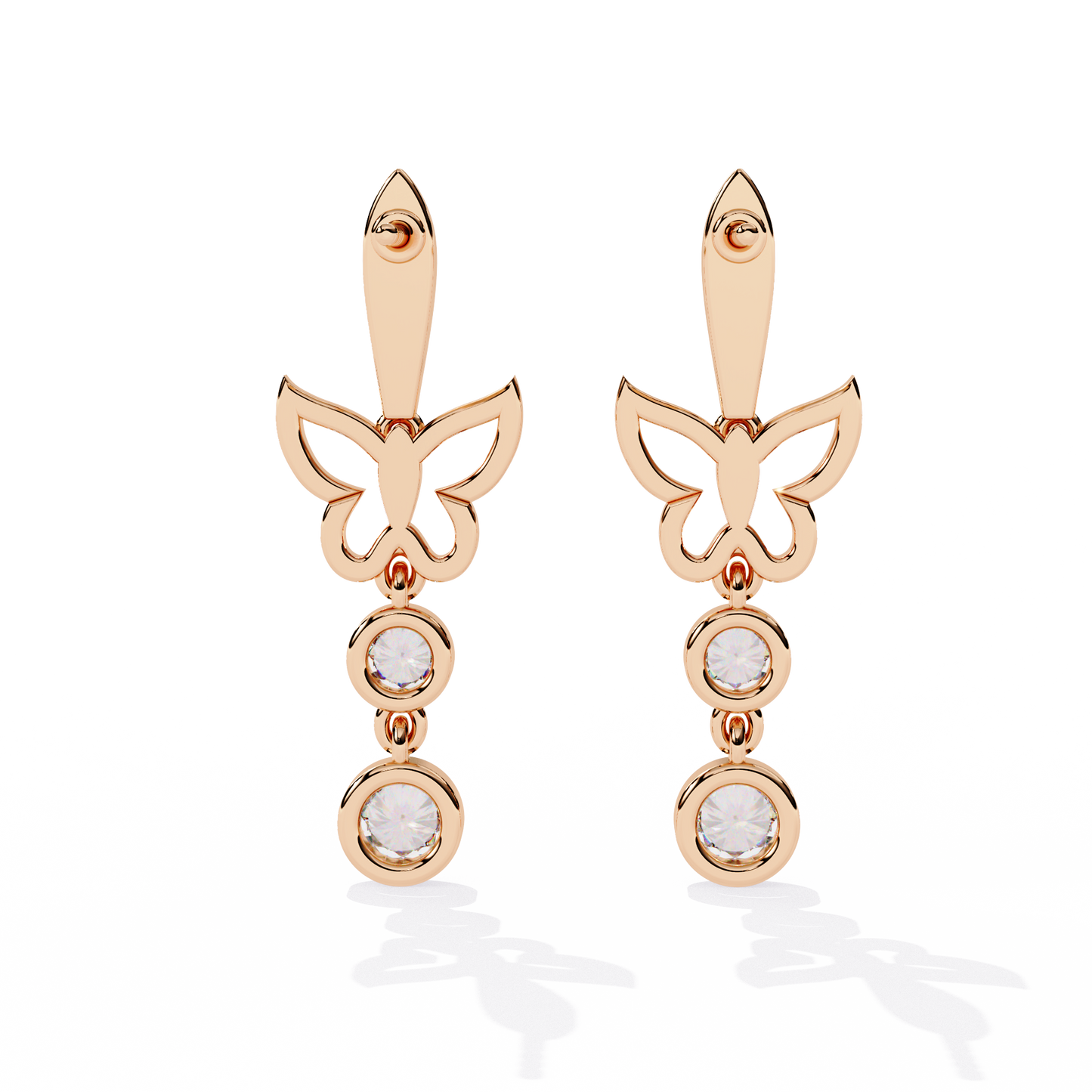 Enchanted Flutter Diamond Drop Earrings