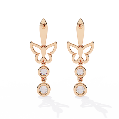 Enchanted Flutter Diamond Drop Earrings