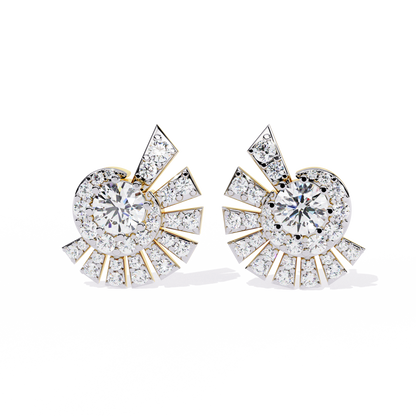 Zeromakin Radiant Halo Stud Earrings
