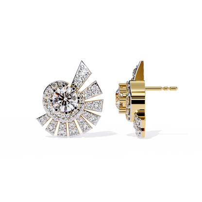 Zeromakin Radiant Halo Stud Earrings