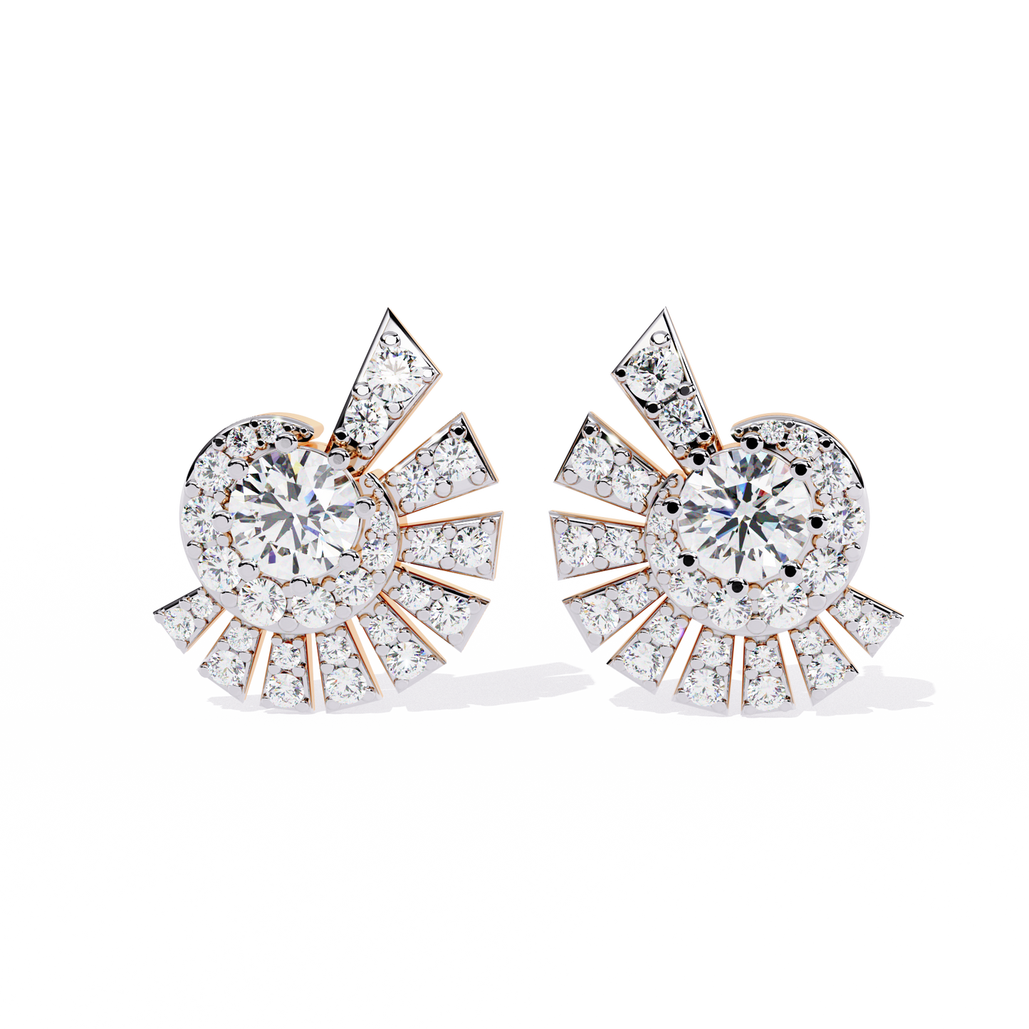Zeromakin Radiant Halo Stud Earrings