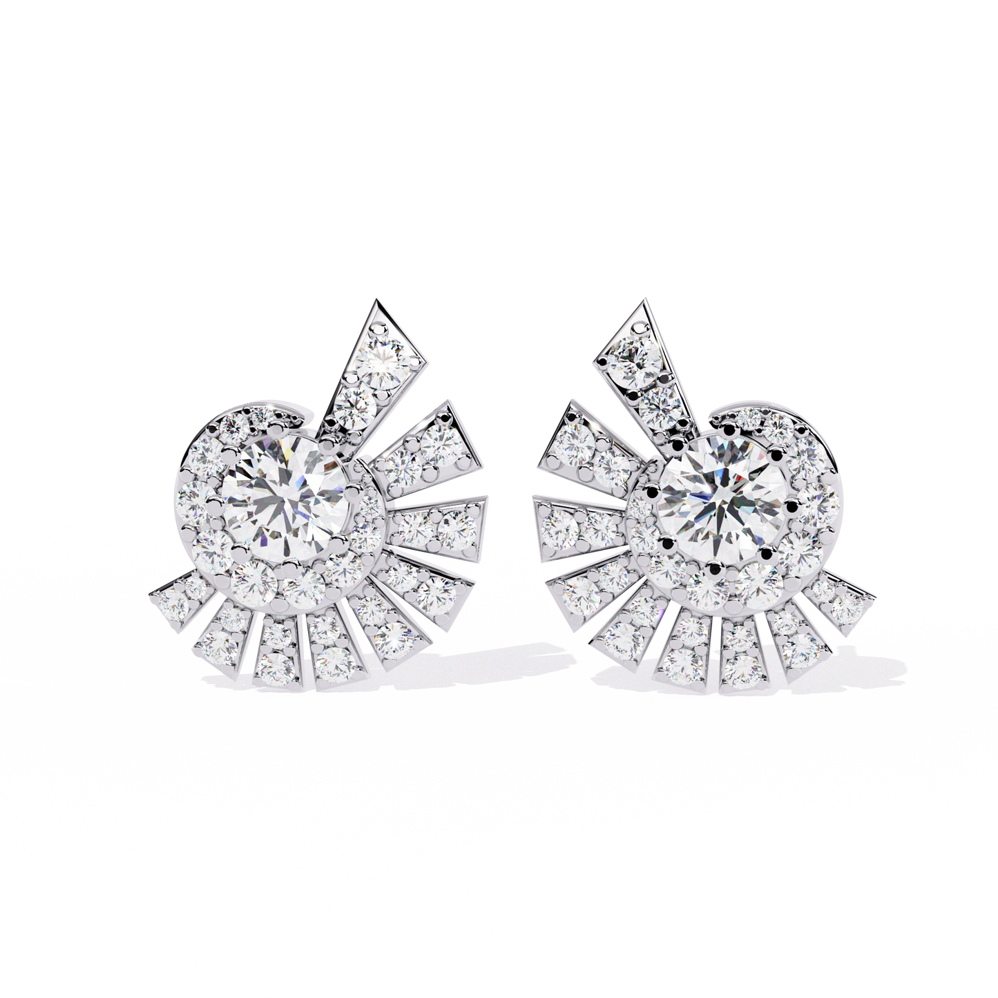 Zeromakin Radiant Halo Stud Earrings
