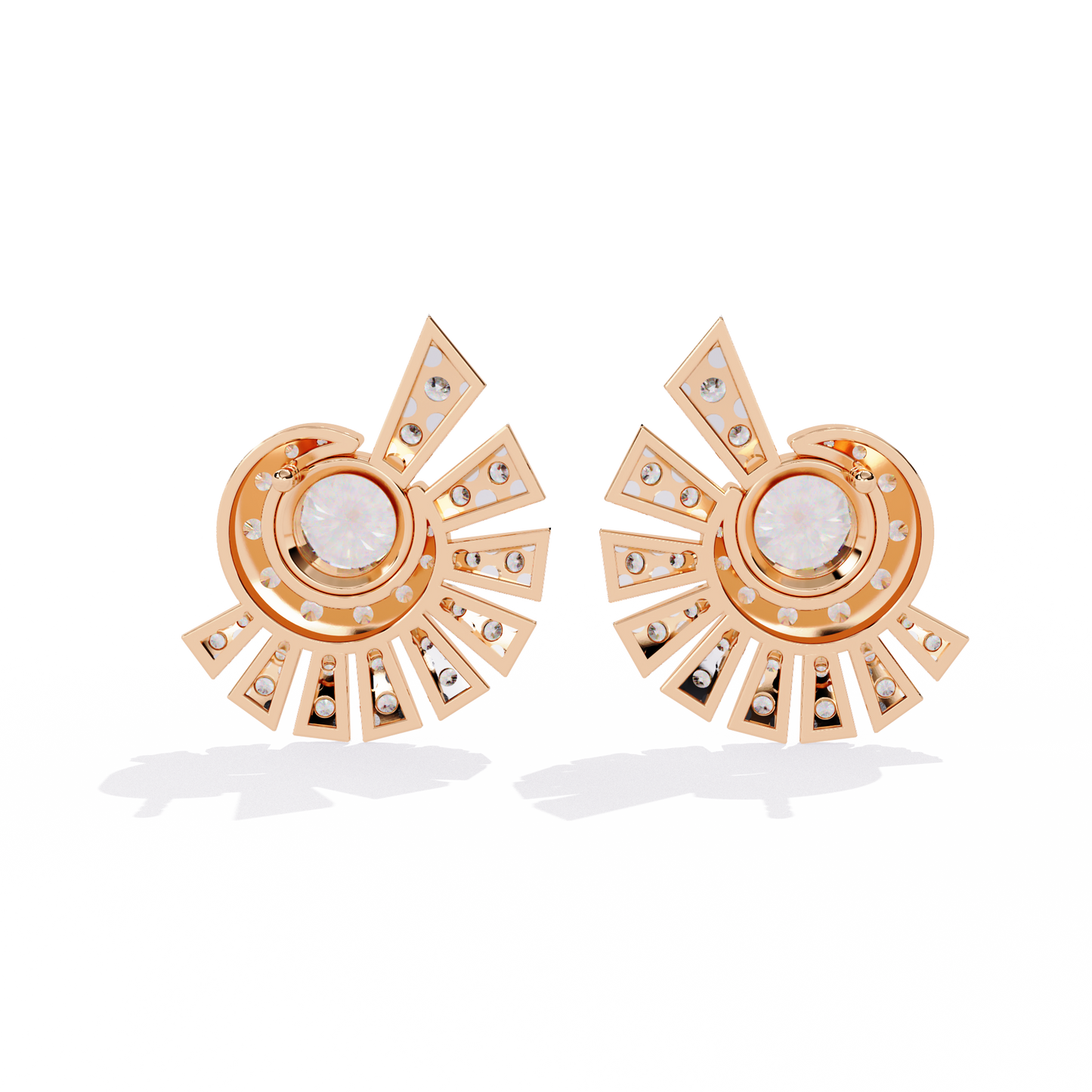 Zeromakin Radiant Halo Stud Earrings