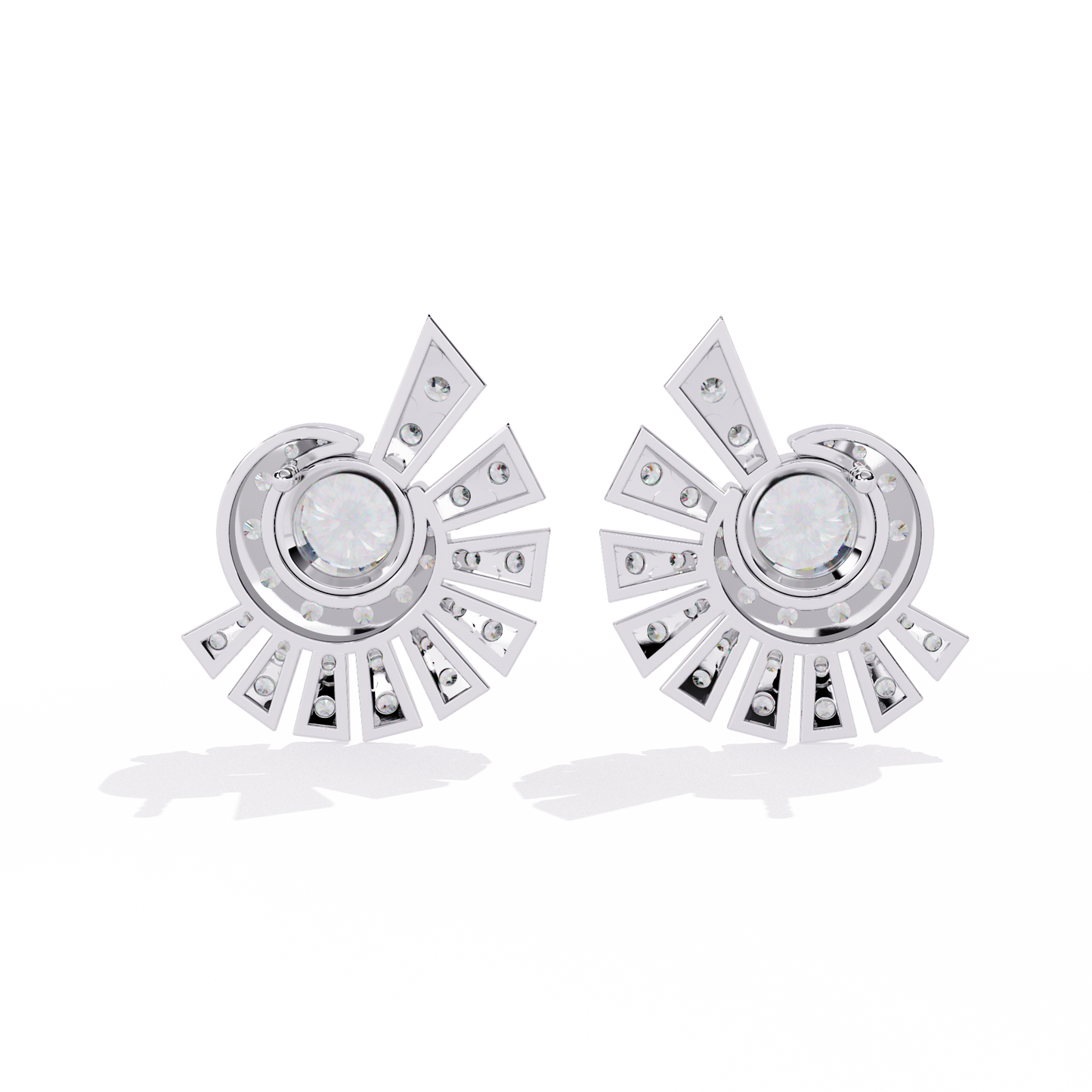 Zeromakin Radiant Halo Stud Earrings
