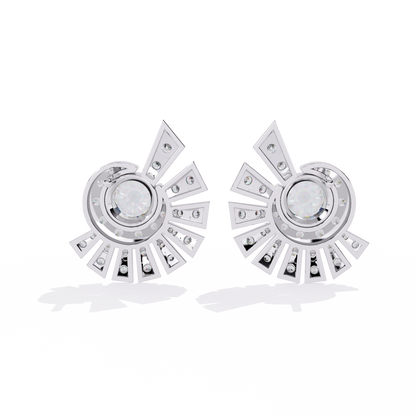 Zeromakin Radiant Halo Stud Earrings