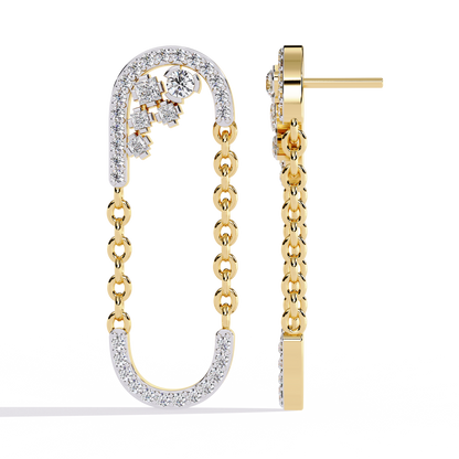 Celestia Link Drop Earrings