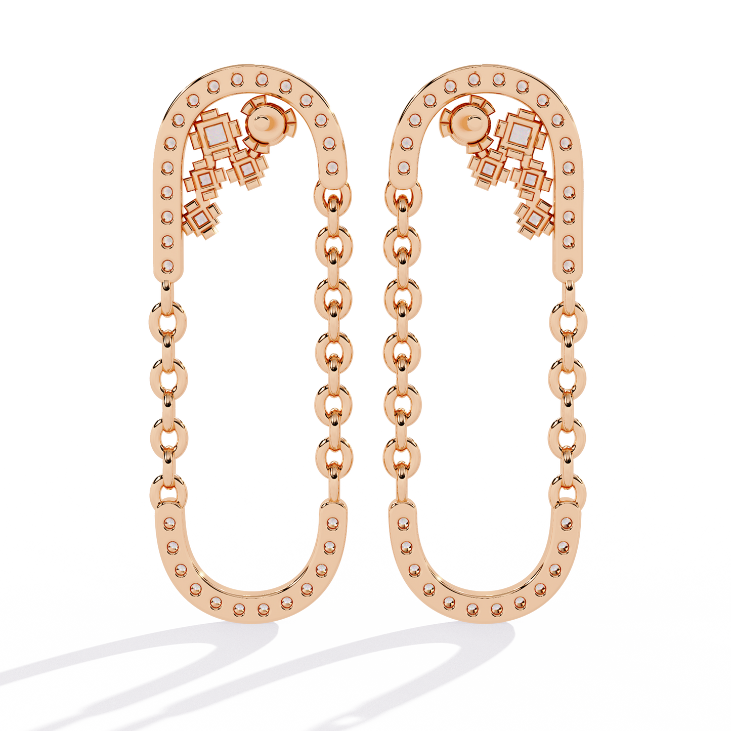 Celestia Link Drop Earrings
