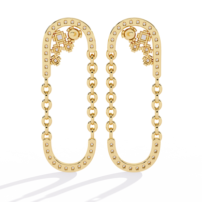 Celestia Link Drop Earrings