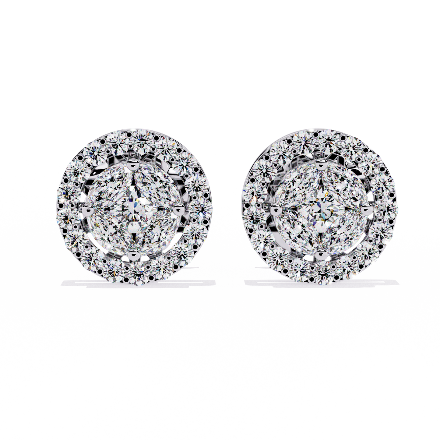Aurelia Halo Stud Earrings