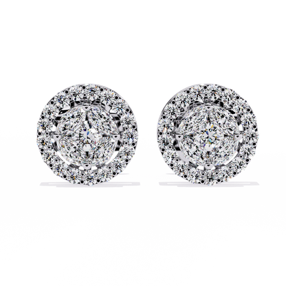 Aurelia Halo Stud Earrings